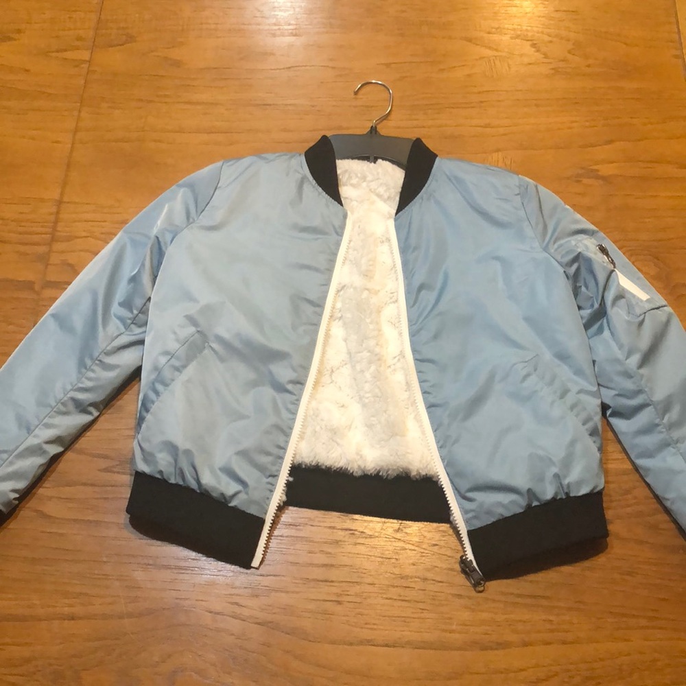 Zella Fuzzy Bomber Jacket